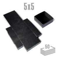 Caja Cartón Negra 5x5cm. (Pack 50 u.)