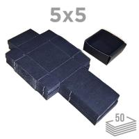 Caja Cartón Negra 5x5cm. (Pack 50 u.)