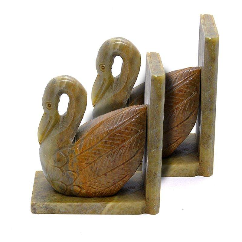 Steatite pelicans Bookends (set 2u.)