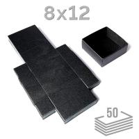 Caja Cartón Negra 8x12cm. (Pack 50 u.)