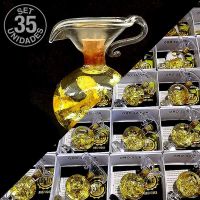 Jarra Vidrio Soplado Oro. Set 35 un.