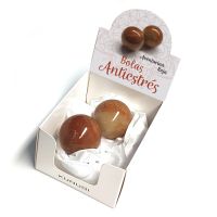 Cajita Bolas Antiestrés Aventurina Roja