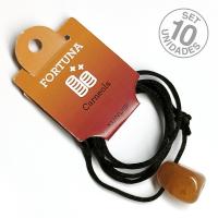 Tumbled Carnelian Pendant with cord. Set 10 Un.