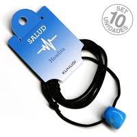 Tumbled Blue Howlite Pendant with cord. Set 10 Un.