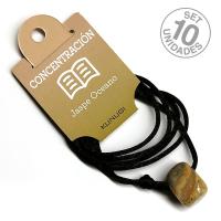 Tumbled Ocean Jasper Pendant with cord. Set 10 Un.