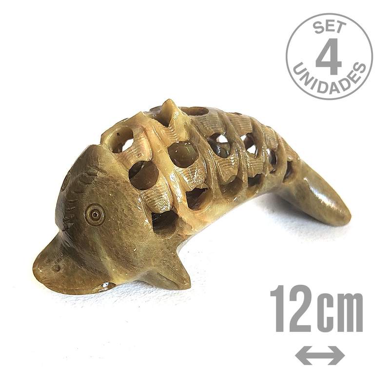 Delfin de Esteatita. Set 4u.