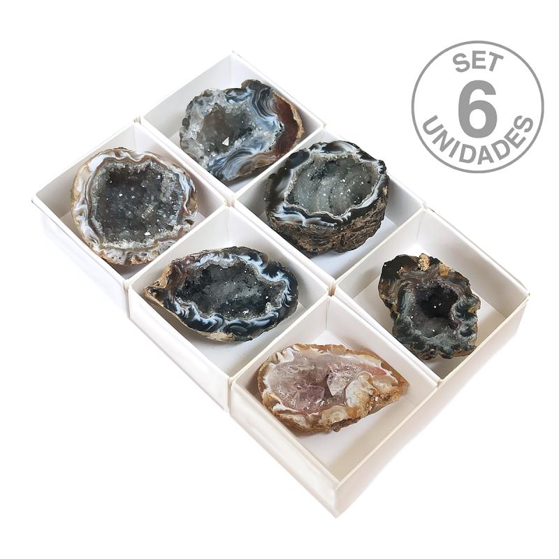 Geode de Quartz. Set 6 Un.