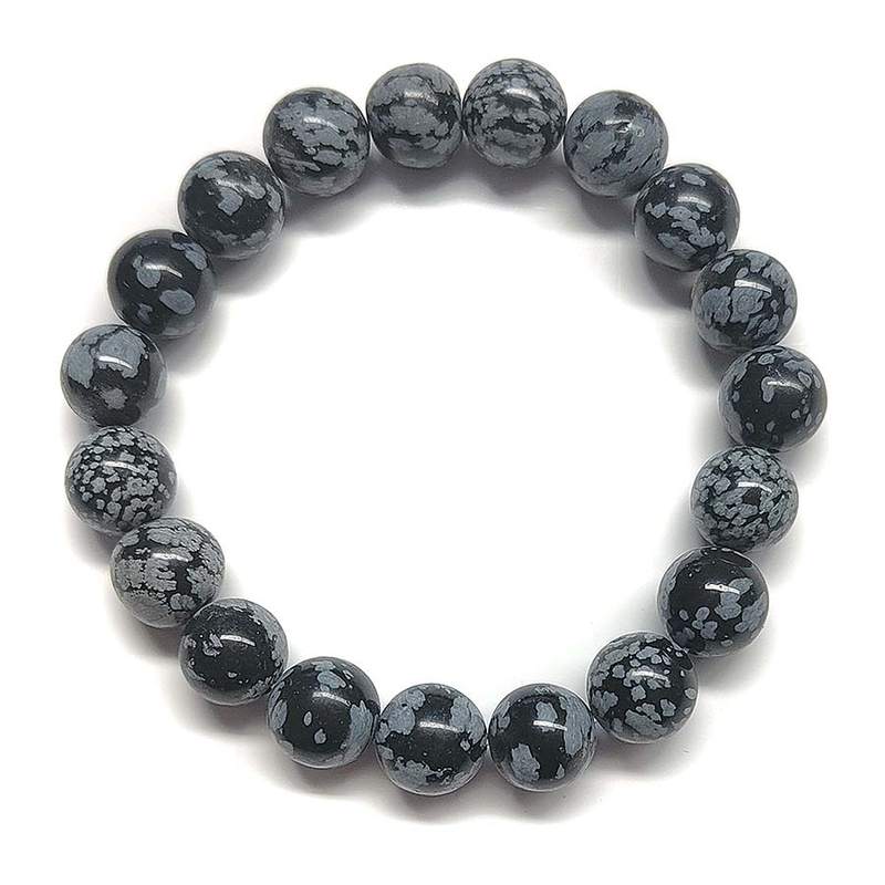 Pulsera Obsidiana Nevada (Bola 10mm)
