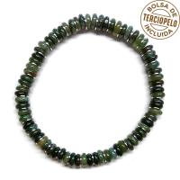 Pulsera hombre Ágata Musgo (6mm).