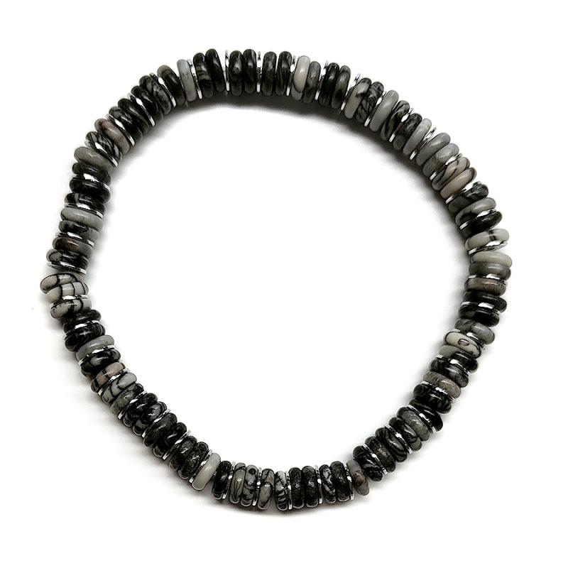 Pulsera grande Jaspe Lidita (6mm).