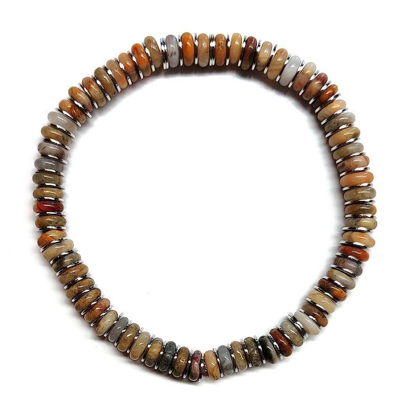 Pulsera grande Jaspe Paisaje (6mm).