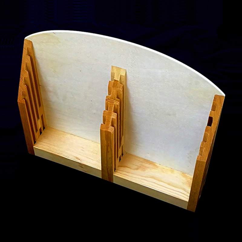 Chevalet Présentoir en Bois /Cartes (35x31cm/8 depts -16x24cm)
