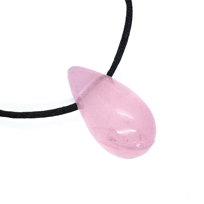 Colgante Lágrima Cuarzo Rosa