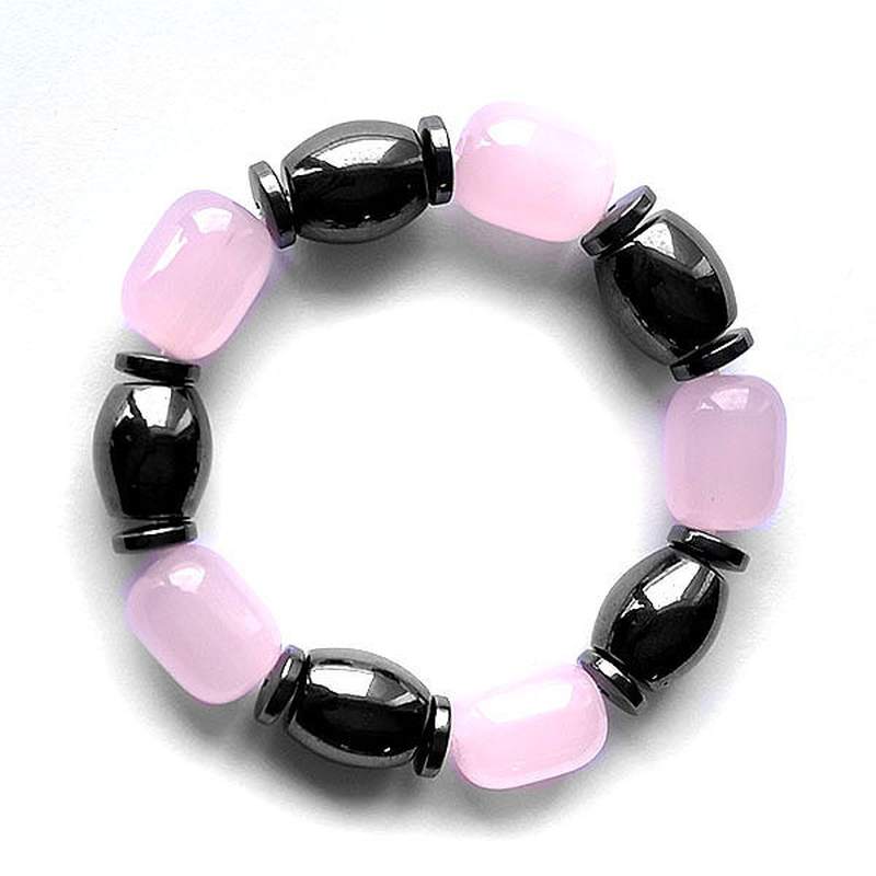 Pink Oval Magnetic Bracellet. Set 10un