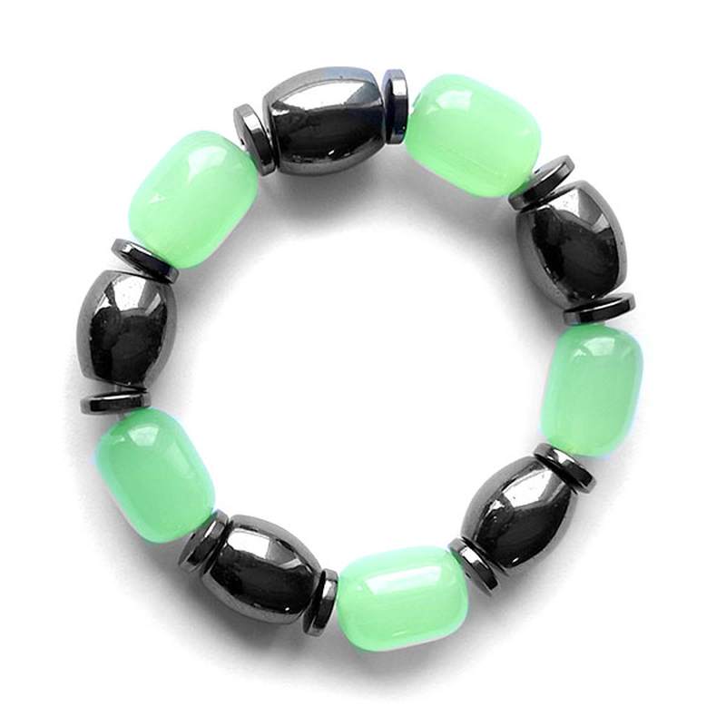 Green Oval Magnetic Bracellet. Set 10un