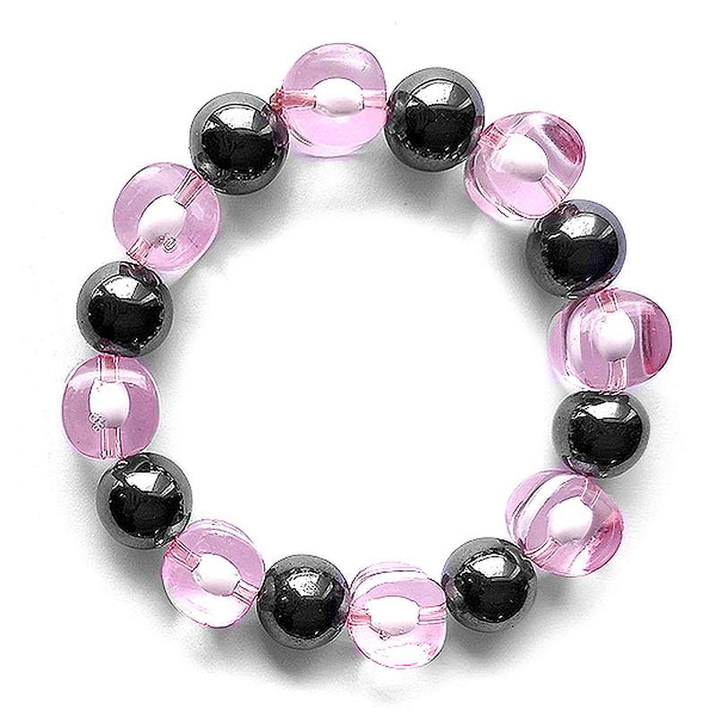 Bracelet Magnétique Cristal G. Lila. Set 10un