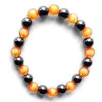 Pulsera Magnética Cristal Naranja. Set 10un