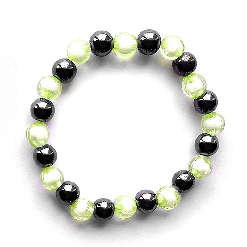 Bracelet Magnétique Cristal Vert. Set 10un