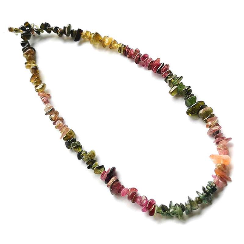 Collier Tourmaline Pastèque chips.