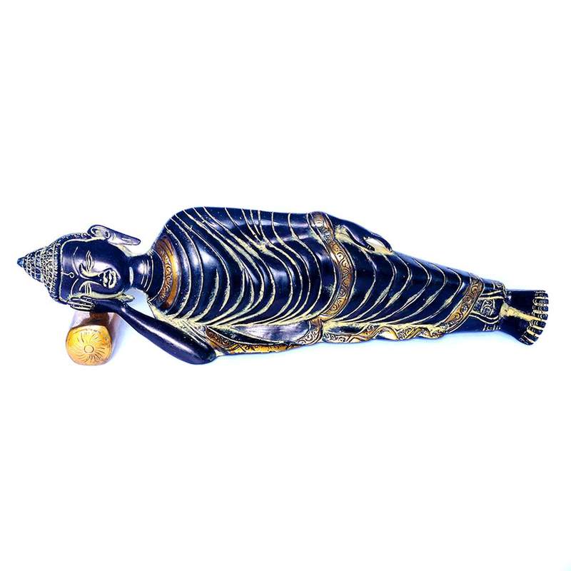 Buda tumbado de Bronce (36 cm).