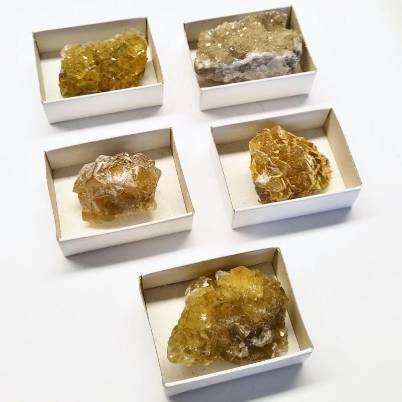 Fluorite (Villabona, Asturias). Lote 5 Un.