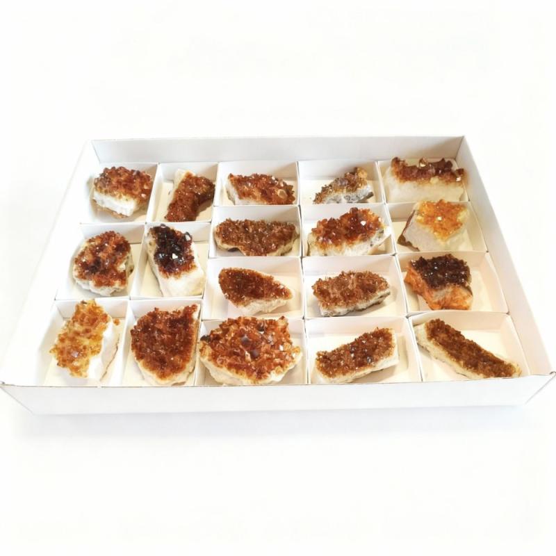 Drusas de Citrino (Brasil). Lote 18 Un.