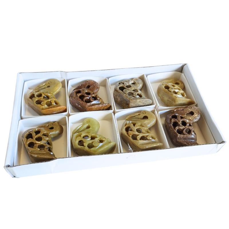 Pelicano de Esteatita. Lote 8 Un.