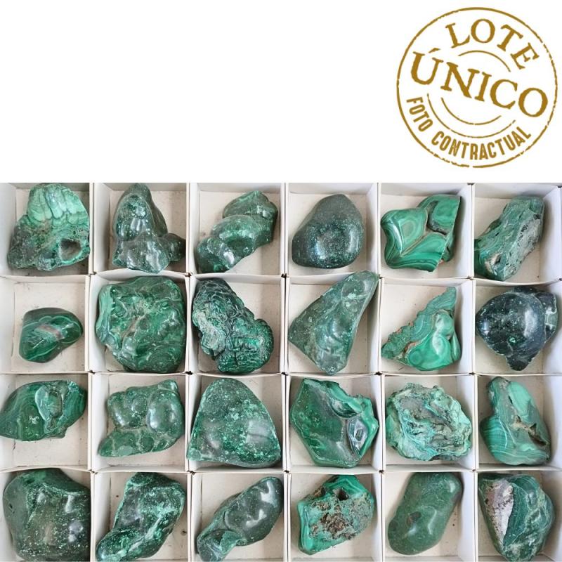 Malaquita Botroidal Pulida. Lote 24 Un.