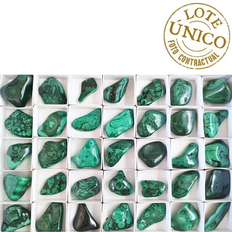 Malaquita Botroidal Pulida. Lote 35 Un.