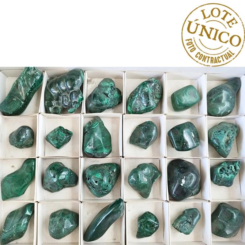 Malaquita Botroidal Pulida. Lote 24 Un.