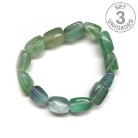 Pulsera Fluorita Rodado Irregular (set 3u.)