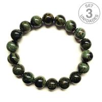 Pulsera Jaspe Kambaba bola 10mm. (Set 3u)