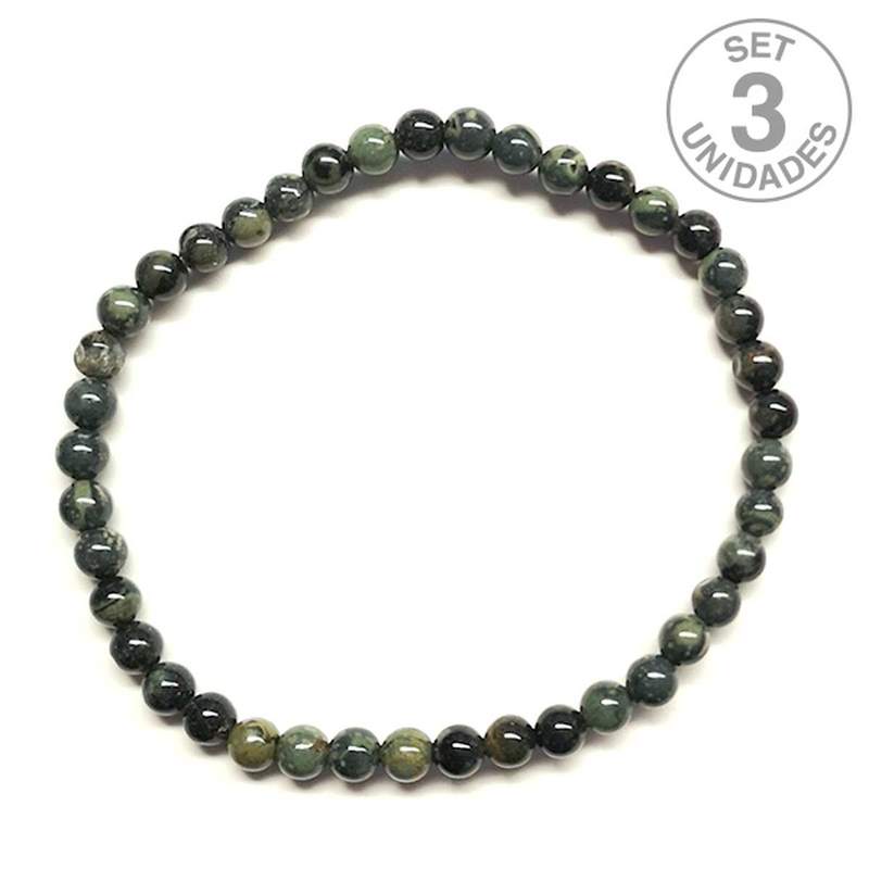 Pulsera Jaspe Kambaba bola 4mm. (Set 3u)