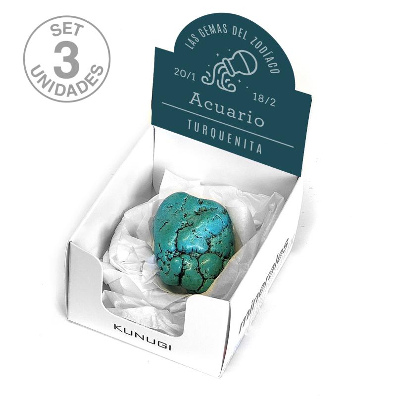 Cajita Acuario Turquenita. Set 3 Un.