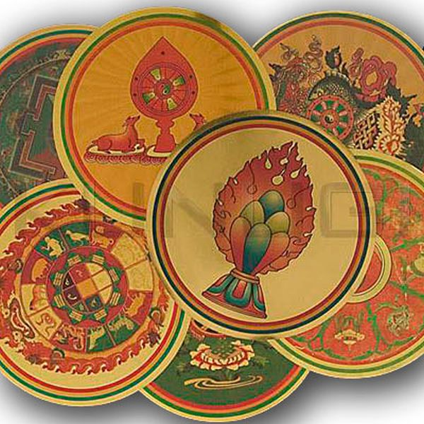Adhésifs Motifs Bouddhistes. Set 7 uni