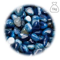Ágata Azul Rodado Pequeño. Bolsa 1kg