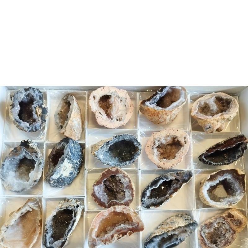 Géode Agate Quartz "Extra". Set 18 Un.