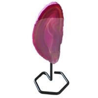 Chapa de Ágata Rosa con pie metálico