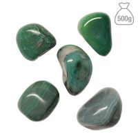 Ágata Verde Rodado Mediano. Bolsa 500g