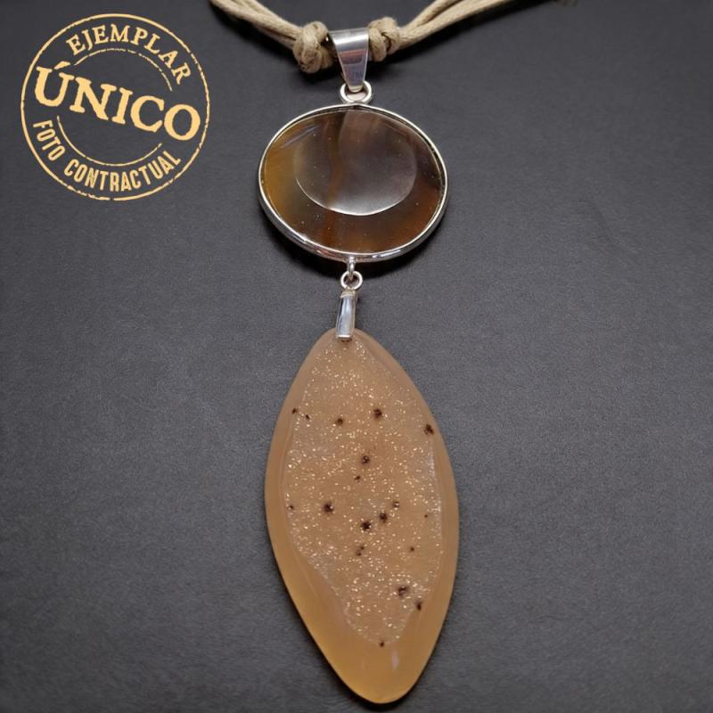 Collar Ágata (engarces plata)