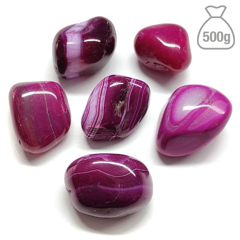 Ágata Rosa Rodado Mediano. Bolsa 500g