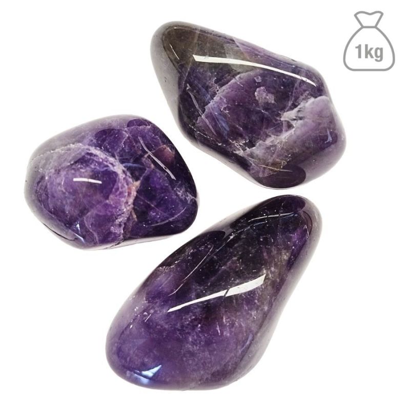 Extra Large Tumbled Amethyst (Zambia). Bag 1kg