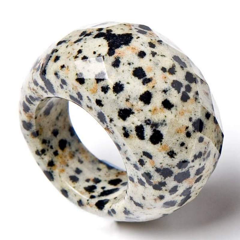 Bague Jaspe Dalmatien
