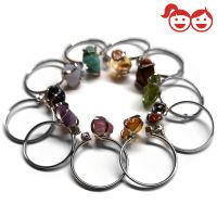 Anillo adaptable con Mineral. Set 10 Un.