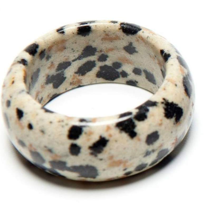Bague Jaspe Dalmatienne 10mm