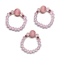 Anillo Cuarzo Rosa (Bola 4mm). Set 3 Un.