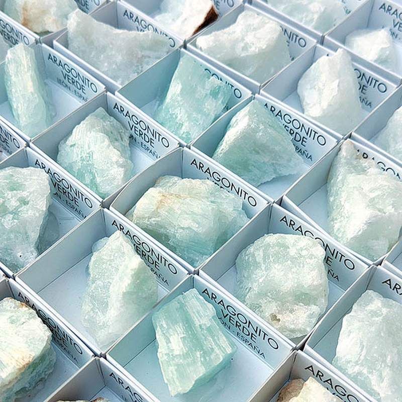 Green Aragonite. Set 54 Unit