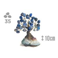 Árbol Agata Azul (35 piedras) y base drusa Amatista.