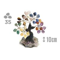 Árbol Chakras (35 piedras) y base drusa Amatista.
