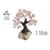 Árbol Cuarzo Rosa (35 piedras) y base drusa Amatista.